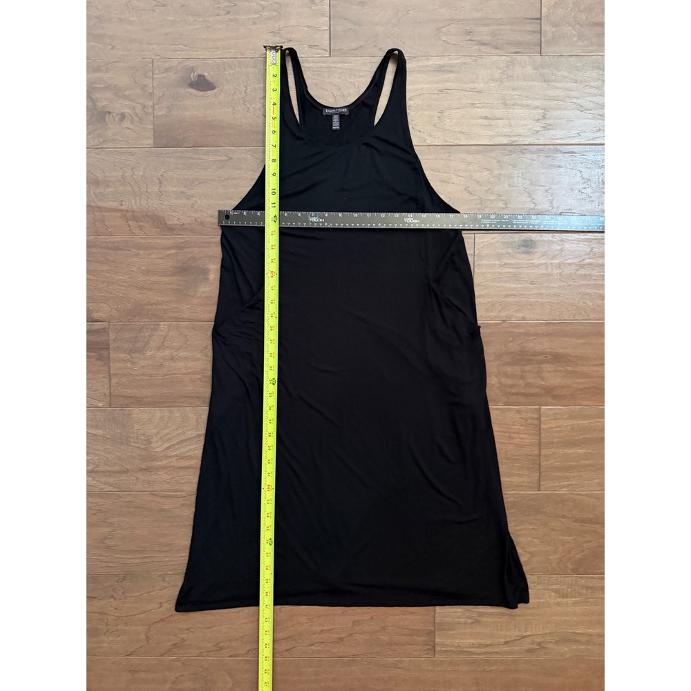 Eileen Fisher Tank Dress Womens PP Black Racerback Pockets Viscose - Picture 5 of 6